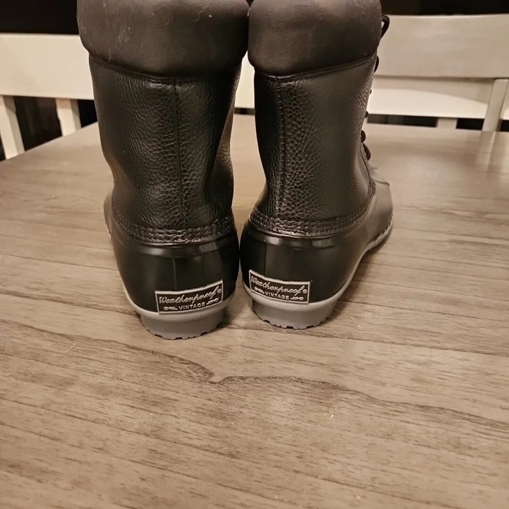 Weatherproof Men's Black Lace-Up Boots